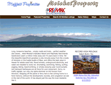 Tablet Screenshot of molokaiproperty.com